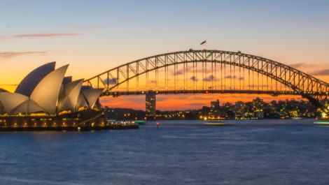 Sydney Harbour in dusk